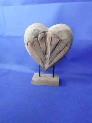 decorațiune din lemn de teac - &amp;quot; Almada heart &amp;quot; foto