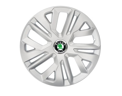 Set 4 capace roti 14``Raven Gri, Compatibile cu Skoda foto
