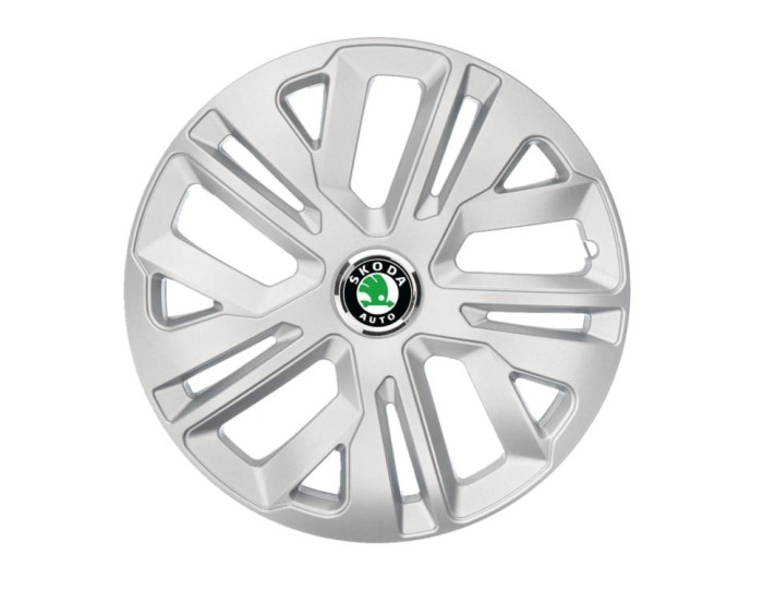 Set 4 capace roti 14``Raven Gri, Compatibile cu Skoda