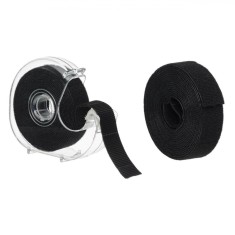 Bandă Adezivă, Home, Hook and Loop, Set 2 Buc, Dimensiuni 2.5m x 2cm, Transparentă, Negru