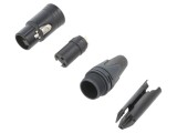 Conector XLR mufă mamă PIN 3 drept pe cablu lipire 16A 14AWG