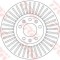 Disc frana CITROEN C5 III Break (TD) (2008 - 2016) TRW DF6419