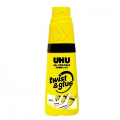 Lipici universal pentru școală și birou UHU Twist&Glue, aplicator 3 în 1, 35ml,