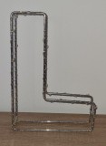 Litera Decorativă Metal Cromat "L" Piesa Design Modern Decor Masă Evenimente Proiect