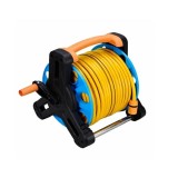 Furtun gradina pe tambur 20 m, DEPOX&reg;, diametru 1/2, cu pistol stropire multifunctional, cuplaje incluse, portabil