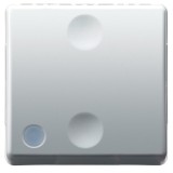 Intrerupator cap scara simplu Gewiss System GW20589, posibilitare iluminare, incastrat, modular - 2, alb
