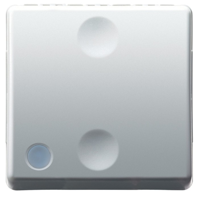 Intrerupator cap scara simplu Gewiss System GW20589, posibilitare iluminare, incastrat, modular - 2, alb