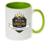 Cana maner verde personalizata &quot;Cel mai bun UNCHI&quot;, INOVATIX&reg;. 330ml