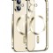 Huse silicon cu incarcare wireless compatibila cu Iphone 16 Auriu