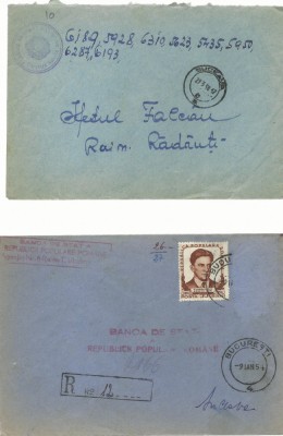 AMS# - LOT 4 PLICURI CIRCULATE INTRE LOCALITATI DIN BUCOVINA 1958 foto
