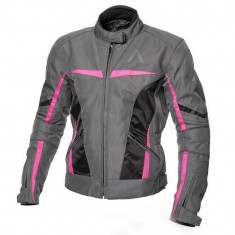 Geaca moto textil dame Adrenaline Love Ride 2.0, negru/gri/roz, marime L