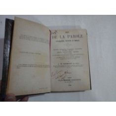 ART DE LA PAROLE - A. DE ROOSMALEN