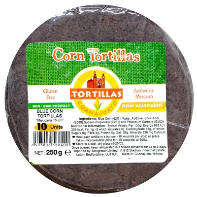 Tortile lipii de porumb albastru 15 cm -10 bucati (250g) foto