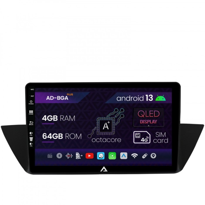 Navigatie BMW X1 (2009-2015), Android 13, A-Octacore 4GB RAM + 64GB ROM, 10.1 Inch - AD-BGA10004+AD-BGRKIT394