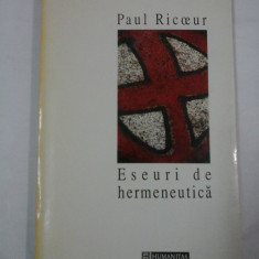 ESEURI DE HERMENEUTICA - PAUL RICOEUR