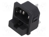 Conector alimentare AC SCHURTER soclu tată 10A 250VAC IEC 60320 6220