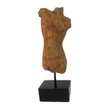 Decoratiune de masa Body lemn de mango natural si fier 14.5x9x38.5 cm