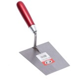 Mistrie inox trapez lata 16 cm Olejnik, maner lemn, glet, mortar, finisaj profesional