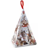 Set cadou Craciun crema picioare, 1 pereche sosete II cm 12,5 x 8,5 x 19,5 H
