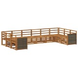 vidaXL Set canapea sectională 7 pcs natural Lemn Solid de Acacia 3384885