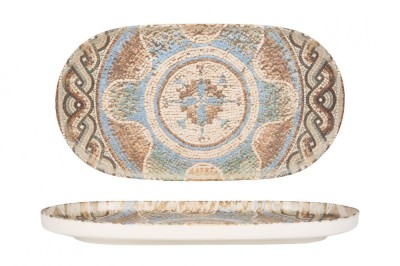 Rinart Placa de service - Celest - Por&amp;Aring;&amp;pound;elan - 31x18 cm - set de 2 foto
