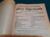 ȘTIRI AGRICOLE * UNIUNEA CAMERELOR DE AGRICULTURĂ / ANUL II /1931