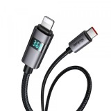 Cablu Date si Incarcare USB-C - Lightning McDodo CA-6570 Display, 36W, 1.2m, Negru