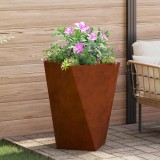 vidaXL Jardinieră Ruginit 50 x 50 x 75 cm Oțel rezistent de intemperii 883806