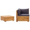 Gossi set mobilier gradina cu perne, 2 piese, lemn masiv de acacia