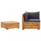 Gossi set mobilier gradina cu perne, 2 piese, lemn masiv de acacia