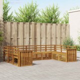 vidaXL Set canapele 9 piese lemn masiv acacia natural mobilier exterior gradina