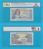 Saint-Pierre et Miquelon (p#23) 10 Francs 1950-60 PCGS64 &#039;Colbert&#039; serie: F.41 47879