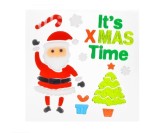 Decoratiune pentru geam, Autocolant gel, &quot;It&#039;s Xmas Time!&quot;