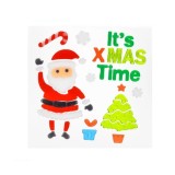 Decoratiune pentru geam, Autocolant gel, "It's Xmas Time!"