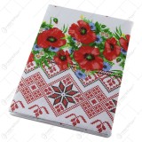Fata de masa cu motiv traditional 150&times;220 CM, din bumbac, Maci