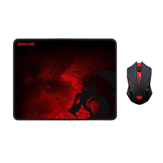 Mouse si mousepad gaming Redragon M601WL negru