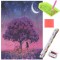 Set de broderie cu diamante 5D, 30x40cm, model Pom inflorit sub luna Household NewTrend