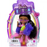 Papusa Barbie cu par lung si accesorii, Extra Minis, HGP63