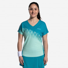 Tricou Respirant Padel PTS500 Turcoaz Damă