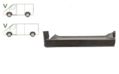 Prag fata VW TRANSPORTER (T4)/CARAVELLE/MULTIVAN, 07.1990-03.2003, partea stanga, metal galvanizat; sub usa fata,