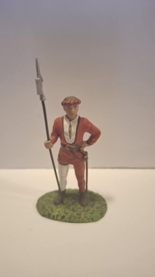 Luptator medieval din plumb - Halebardier helvet 1:32 foto