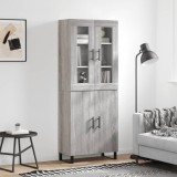 vidaXL Dulap &icirc;nalt, gri sonoma, 69,5x34x180 cm, lemn compozit