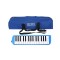 Muzicuta Melodica 32 Clape, Flippy, din ABS, pentru Incepatori, 45 x 13 x 7 cm, Include Husa si Suflator, Albastru