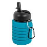 Sticla de apa pliabila din silicon, 200-500ml, Albastru Petrol, CMCLASS