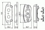 Set placute frana,frana disc MITSUBISHI OUTLANDER I (CU) (2001 - 2006) BOSCH 0 986 424 814