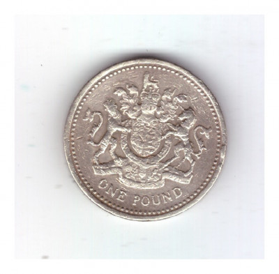 Moneda Anglia 1 pound / 1 lira 1983, stare relativ buna, curata foto
