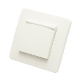 Priza schuko alba incastrata 220V, 16A, PC cu capac de protectie IP44 80x80mm