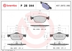 BREMBO P 28 044 PRIME LINE set placute frana,frana disc