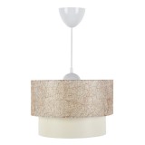Cumpara ieftin Lustra cu o singura lumina PWL-1087, E27 bej auriu-Ecru, 30x70 cm