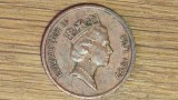 Fiji - moneda de colectie exotica - 1 cent 1987 serie bianuala mai rara - Elisabeta - superba!, Australia si Oceania